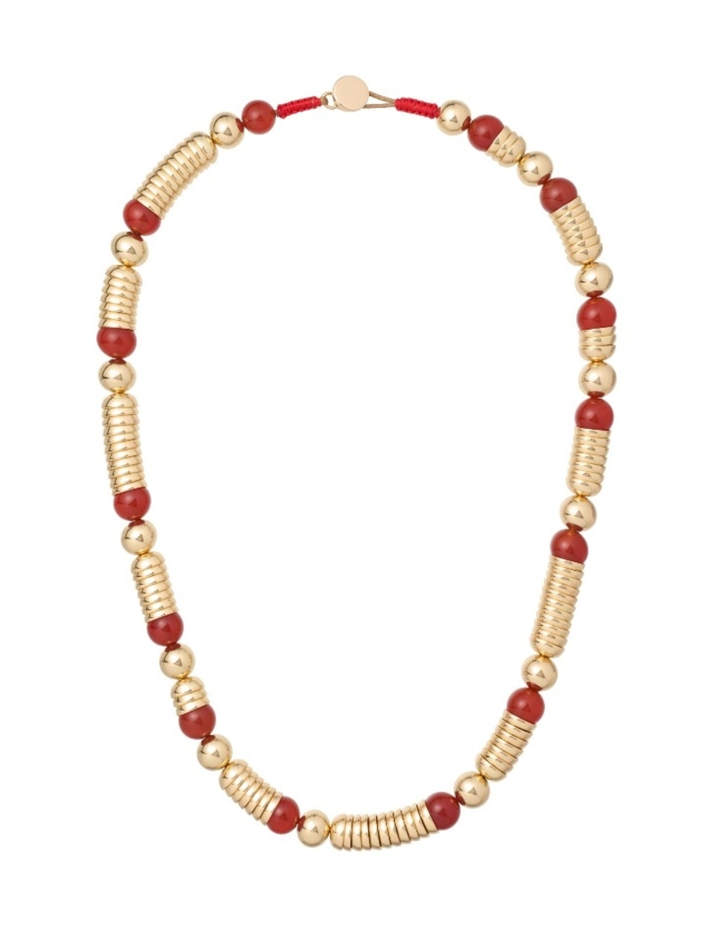 Roxanne Assoulin Gold and Red Beaded Necklace